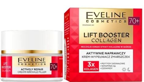 Крем-корректор против морщин активно восстанавливающий 70+ день/ночь Lift Booster Collagen Eveline, 50 мл 