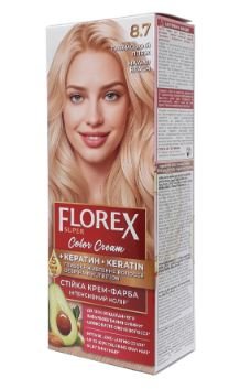 Краска для волос тон 8.7 Гавайский пляж Florex Super   