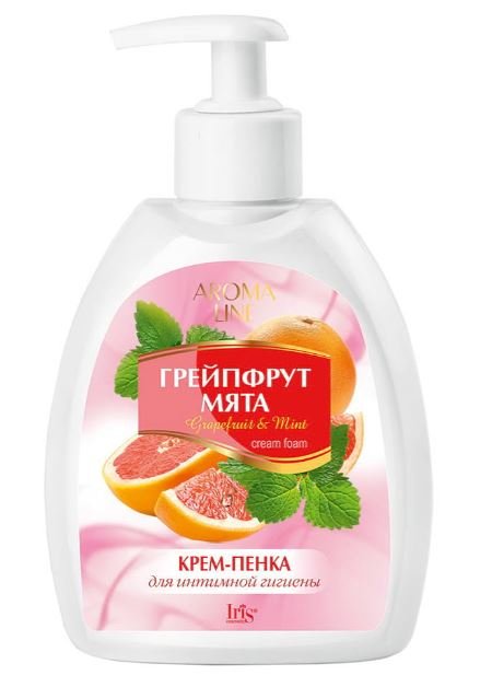 Крем-пенка для интимной гигиены Aroma Line "Грейпфрут и мята" IRIS, 300 мл 