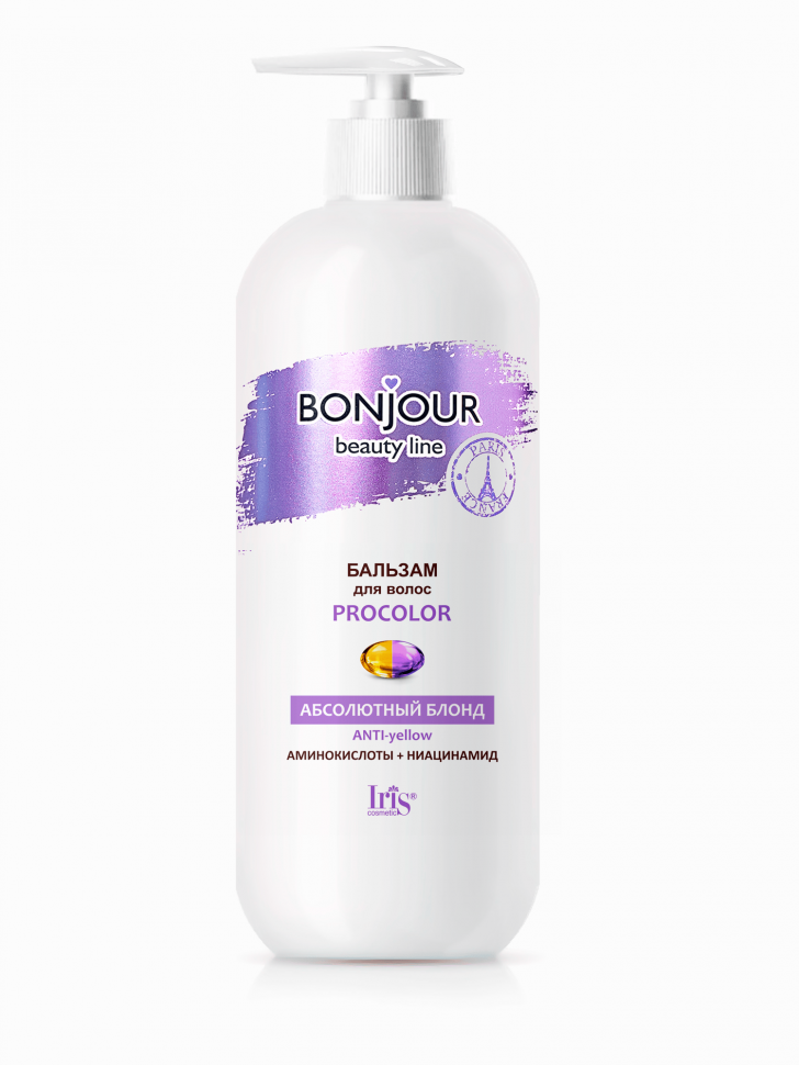 Бальзам для волос PROCOLOR Абсолютный блонд Bonjour Beauty line Iris, 480 мл  