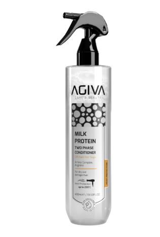 Спрей кондиционер для волос двухфазный термозащита MILK PROTEIN AMINO COMPLEX  AGİVA, 400 мл