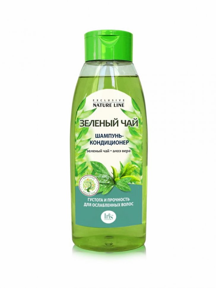 Шампунь-кондиционер "Зеленый чай" EXCLUSIVE NATURE LINE Iris, 520 мл  