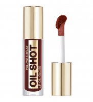 Масло-блеск для губ OIL SHOT volume &amp; relax 305 Dark Truffle LUXVISAGE 