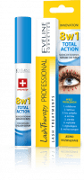 Концентрированная сыворотка для ресниц "Multi-Purpose Eyelash Serum Total Action 8 в 1" Eveline, 10 мл