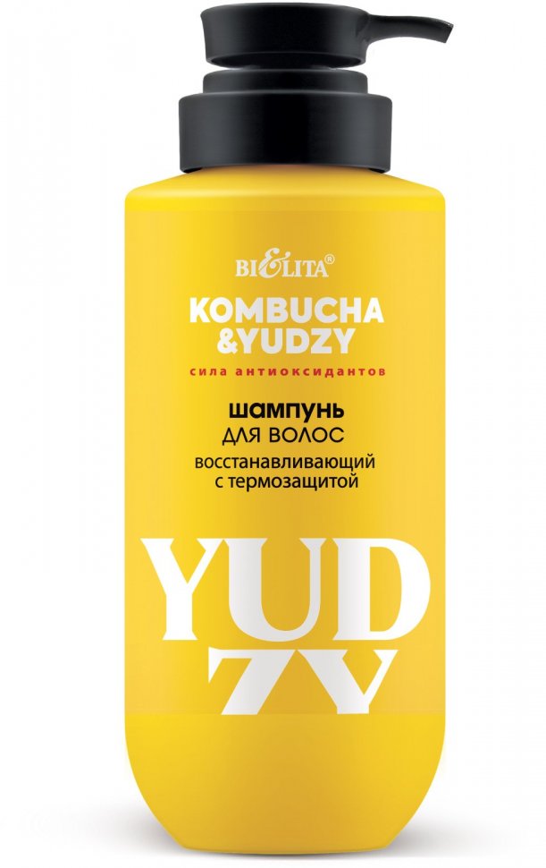 Шампунь для волос восстанавливающий с термозащитой Kombucha & Yudzy Витэкс, 400 мл