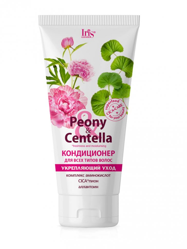 Кондиционер для всех типов волос укрепляющий уход серии Peony & Centella  IRIS, 180 мл.  