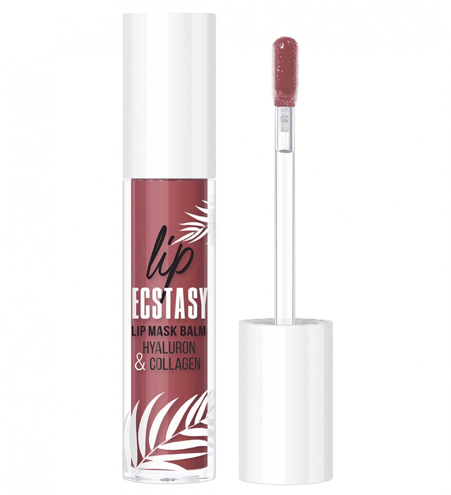 Маска-бальзам для губ hyaluron & collagen LIP ECSTASY тон 604 Rosewood Luxvisage 